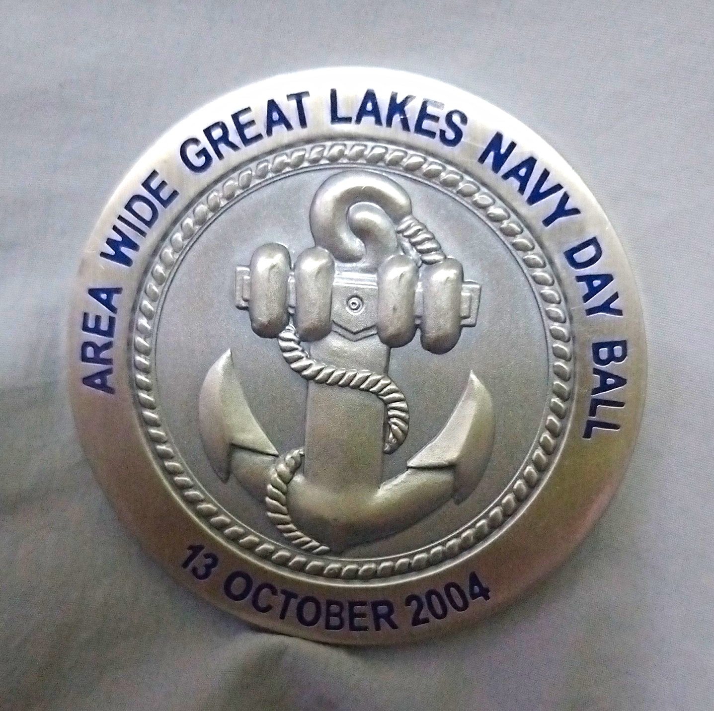 Great Lakes Navy Day Ball Challenge Coin 13 October 2004 