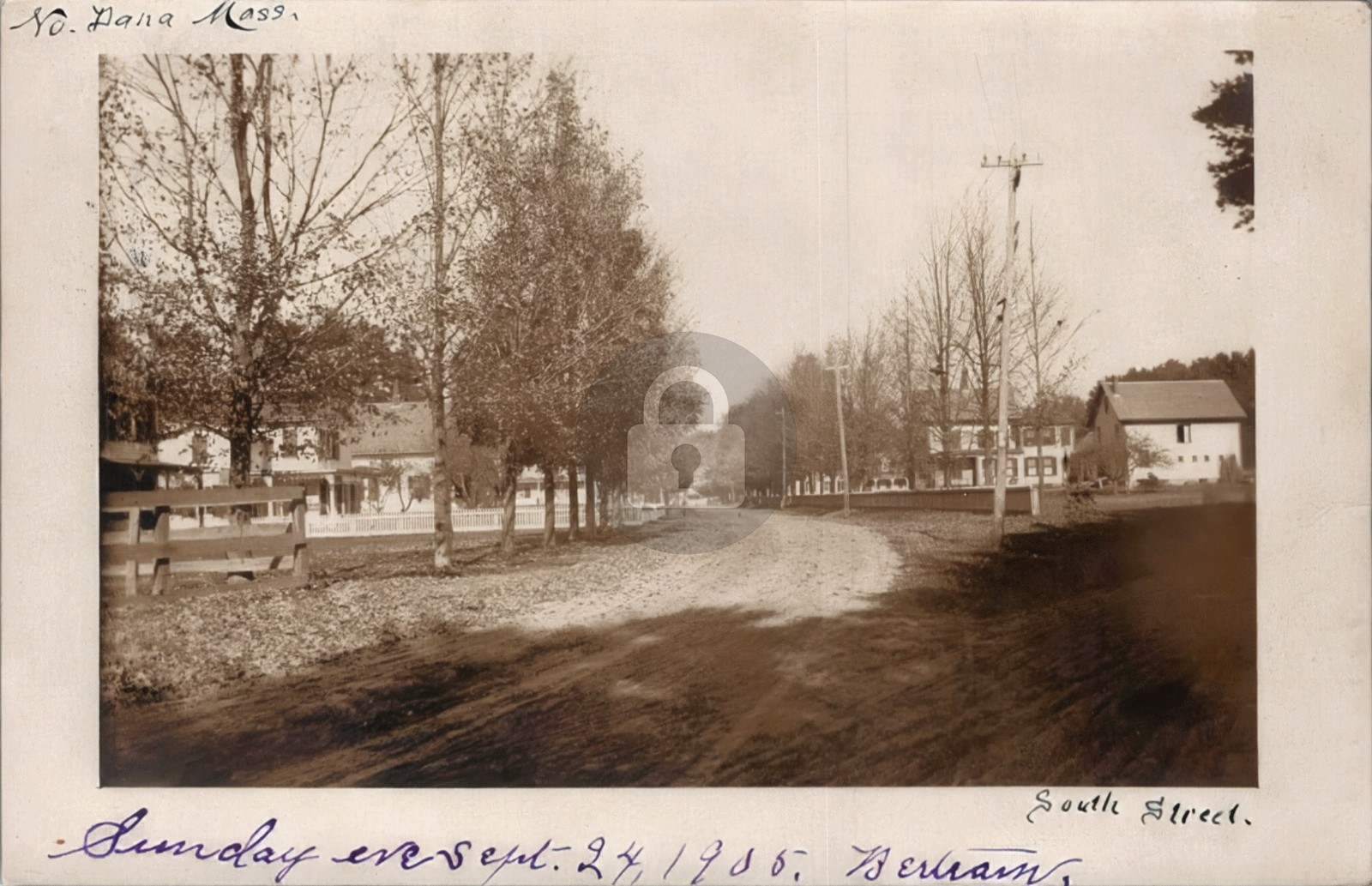 North Dana Massachusetts MA S Street 1905 RPPC Photo Postcard COPY