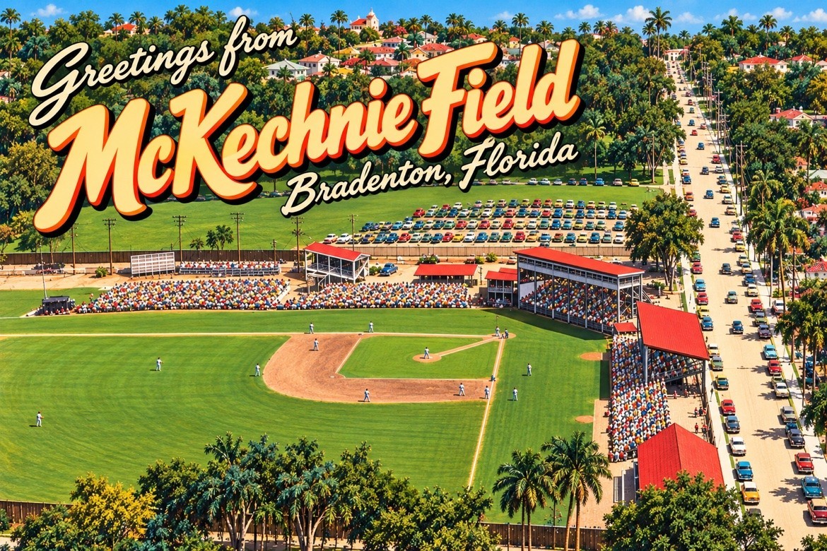Greetings From McKechnie Field Bradenton FLORIDA 4x6 Modern Postcard E492