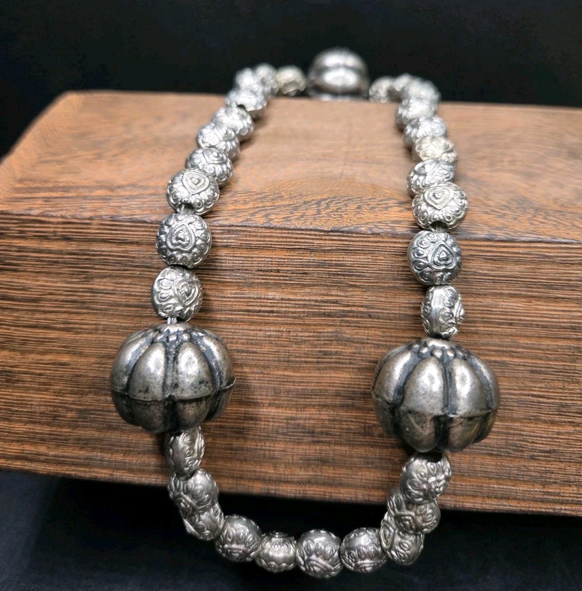 Antique Yemeni Silver Misbaha 33 Tasbih Prayer Beads Heavy 64g Bedouin Tribal