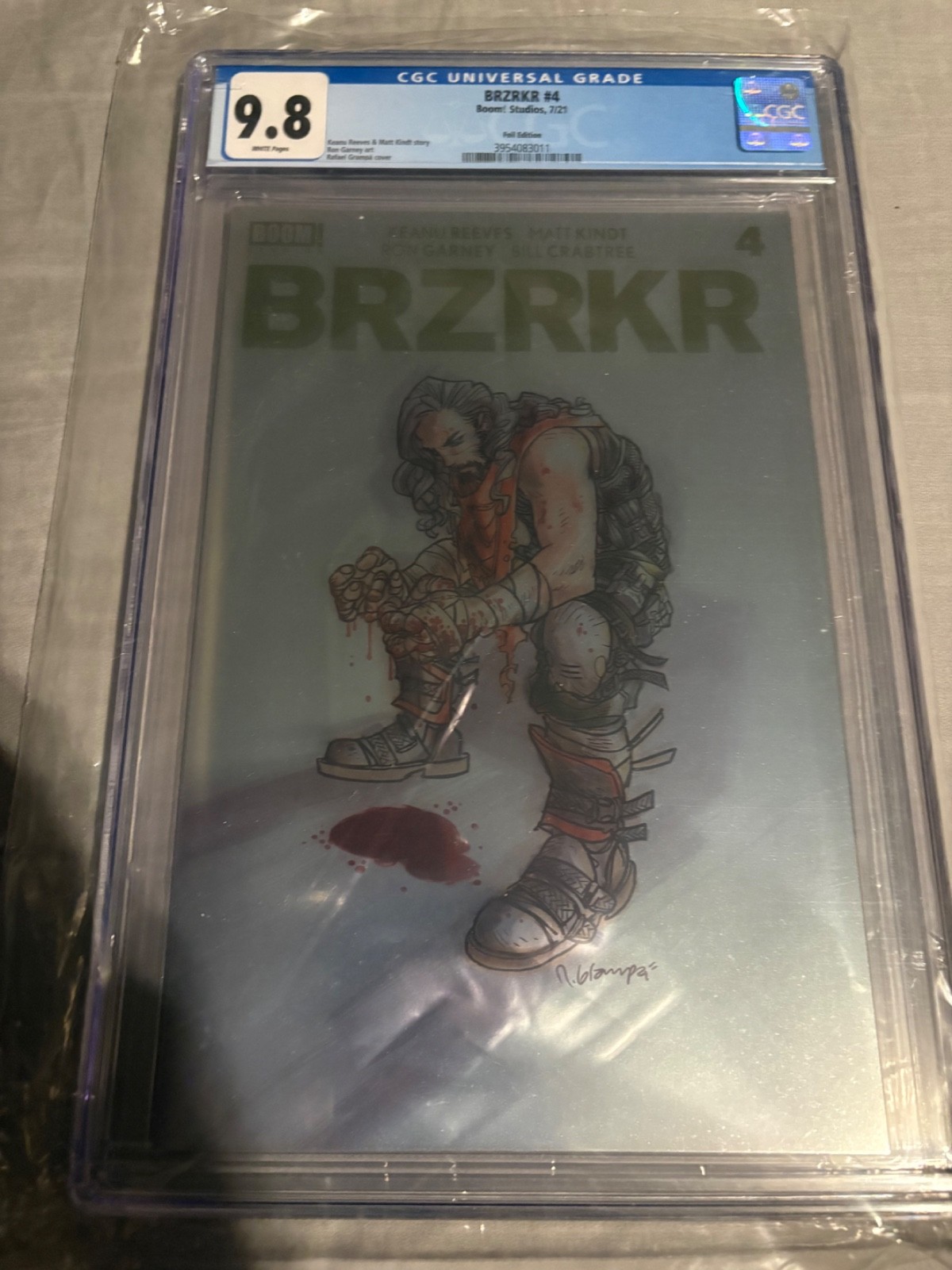 BRZRKR #4 CGC 9.8 Rafael Grampa Foil Cover BOOM Studios