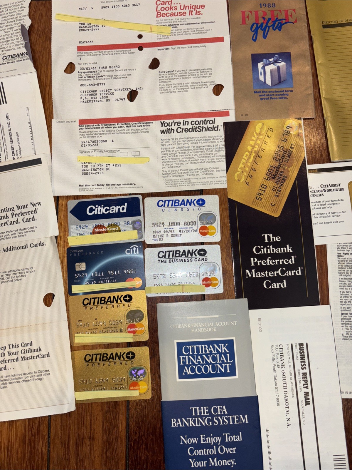Citi Citicard CitiBank Charge Service Credit Card Vintage Expired 1988-2018 LOT