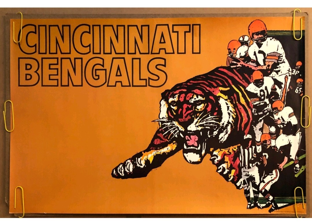 Original Vintage Poster NFL Football Memorabilia Sports Pin Up Bangles