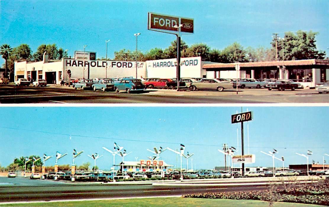 HARROLD FORD, CAR DEALER, SACRAMENTO, CALIFORNIA, VINTAGE POSTCARD (AN761)