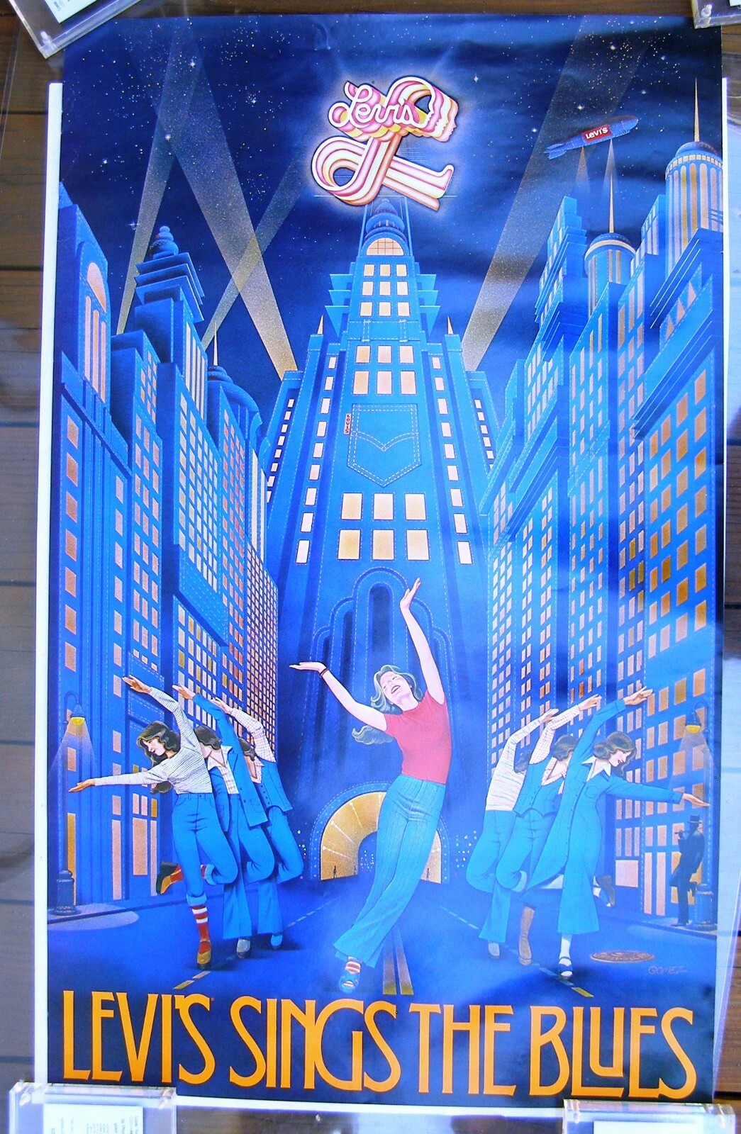 Levi'a Jeans Poster, 1970's: Levi's Sings the Blues, art by Gomez