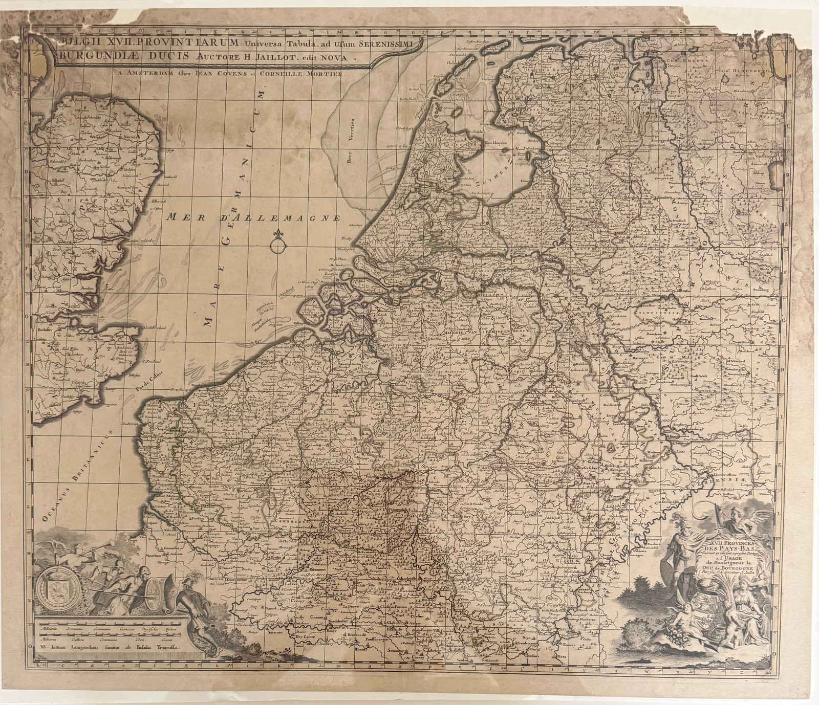 Circa 1740 Covens & Mortier Map of the Seventeen Provinces of the Low Countries