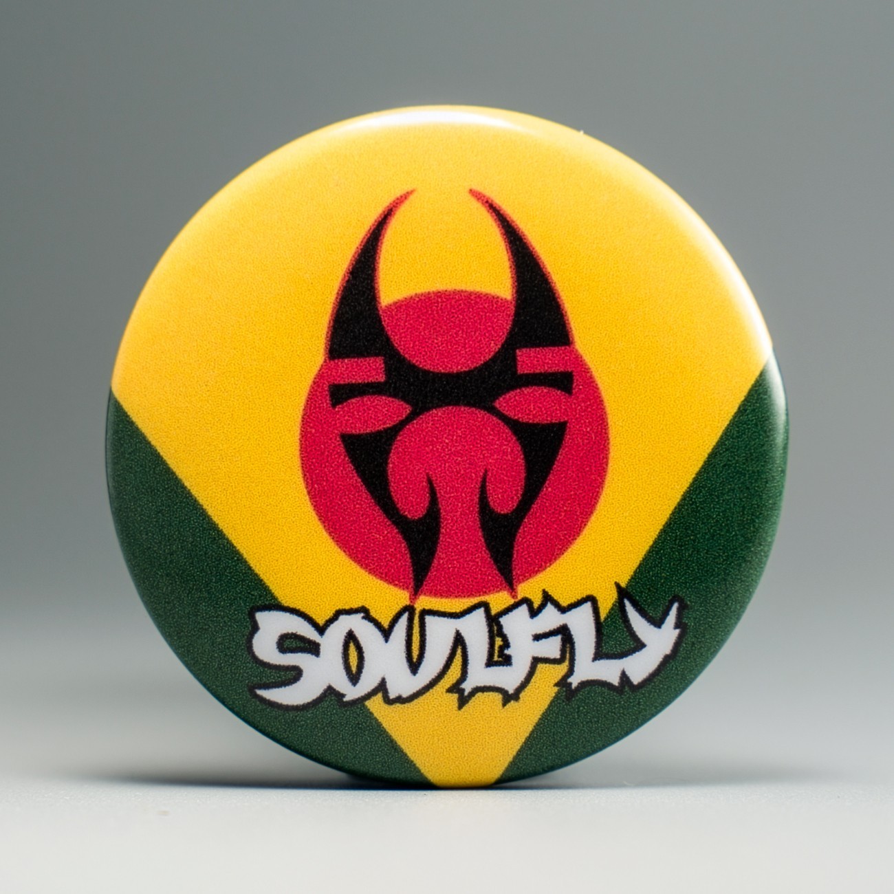 Soulfly Brazil 1.5in Pin | Max Cavalera 90s Tribal Metal