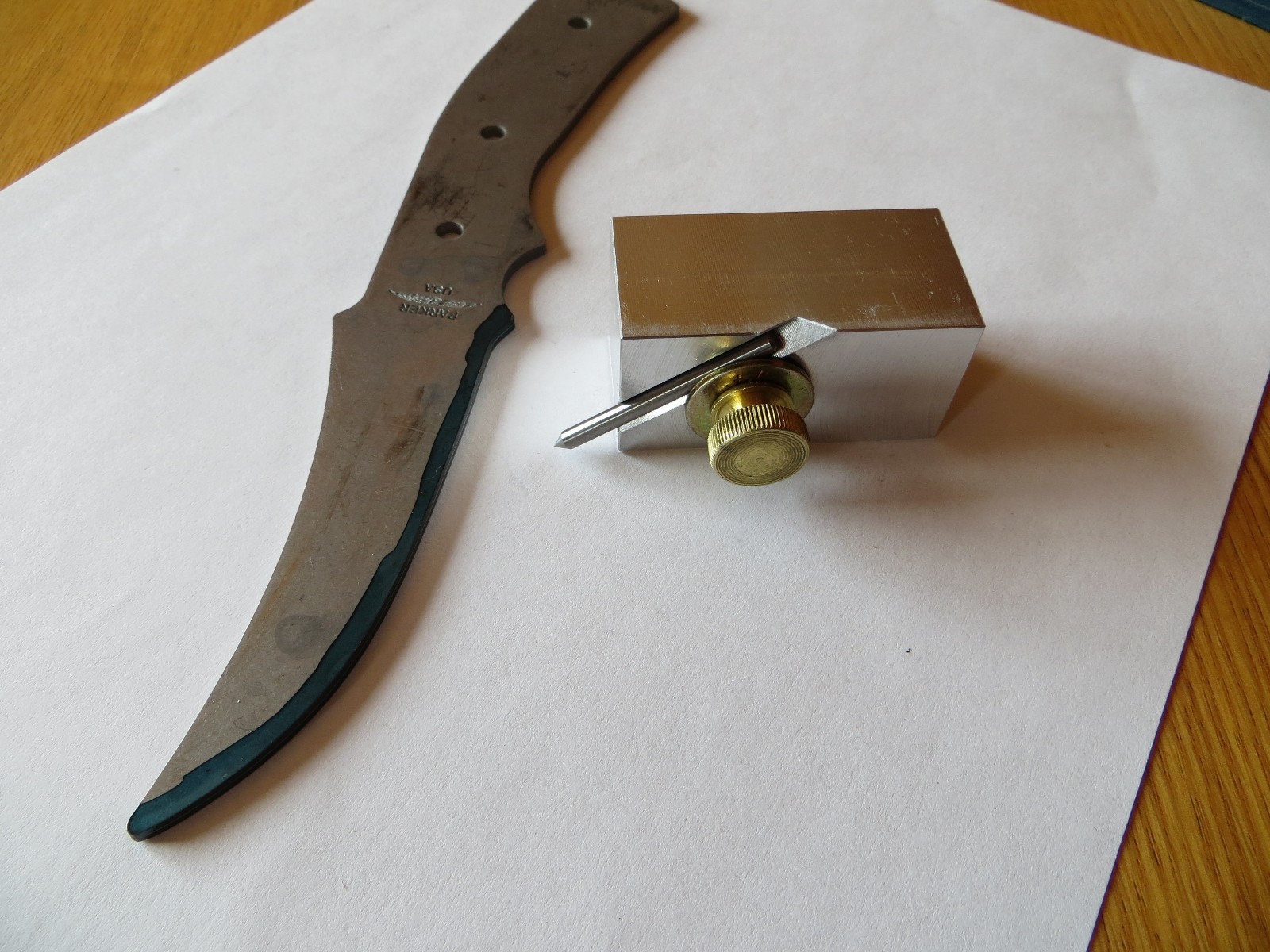 Knife Maker's Center Line Scribe, Block Scribe, 2 X 72 Knife Grinder Scribe 