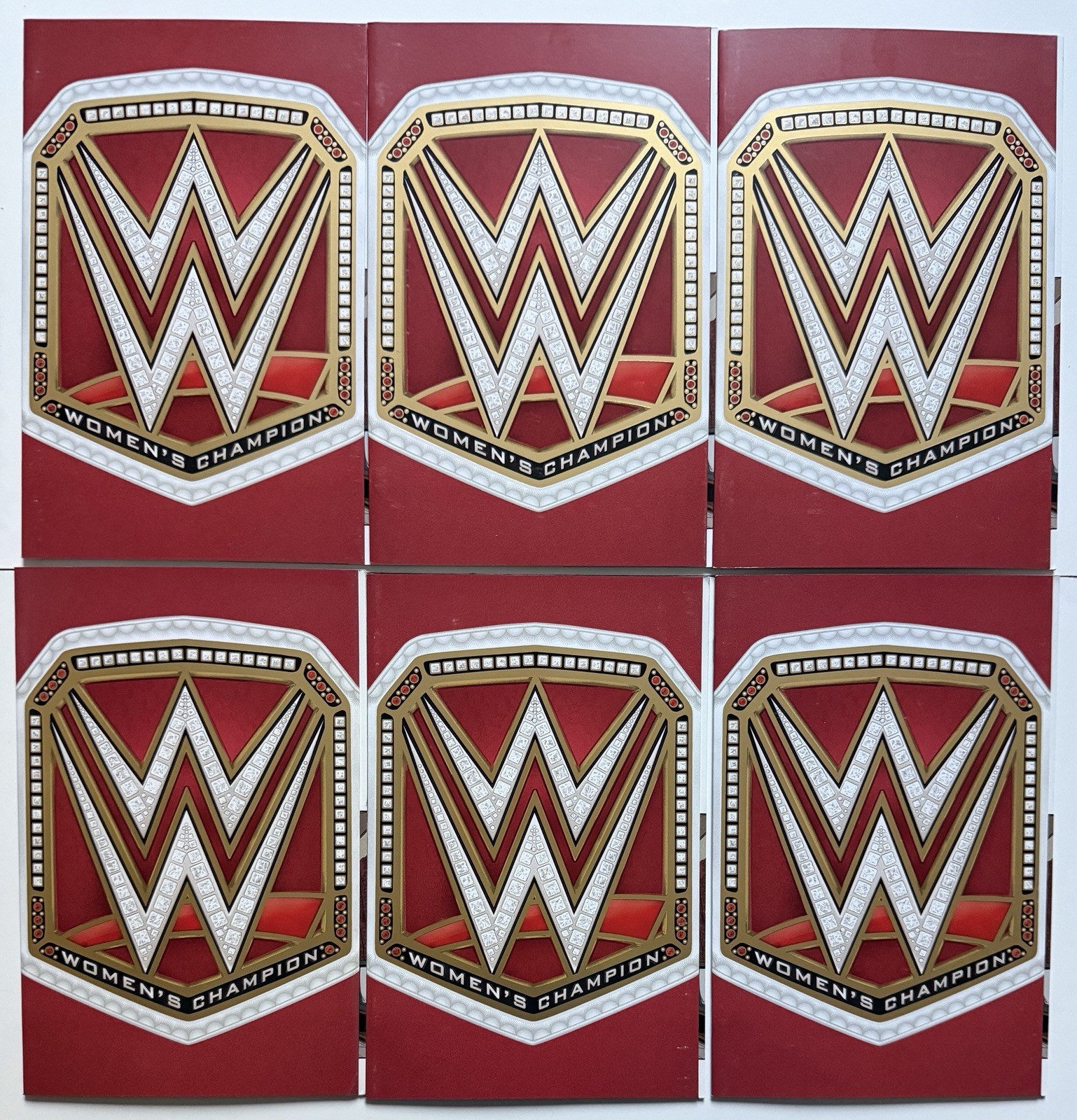WWE #3 Women's Title Belt Gold Foil Variant Boom Comic 2017 6x Lot