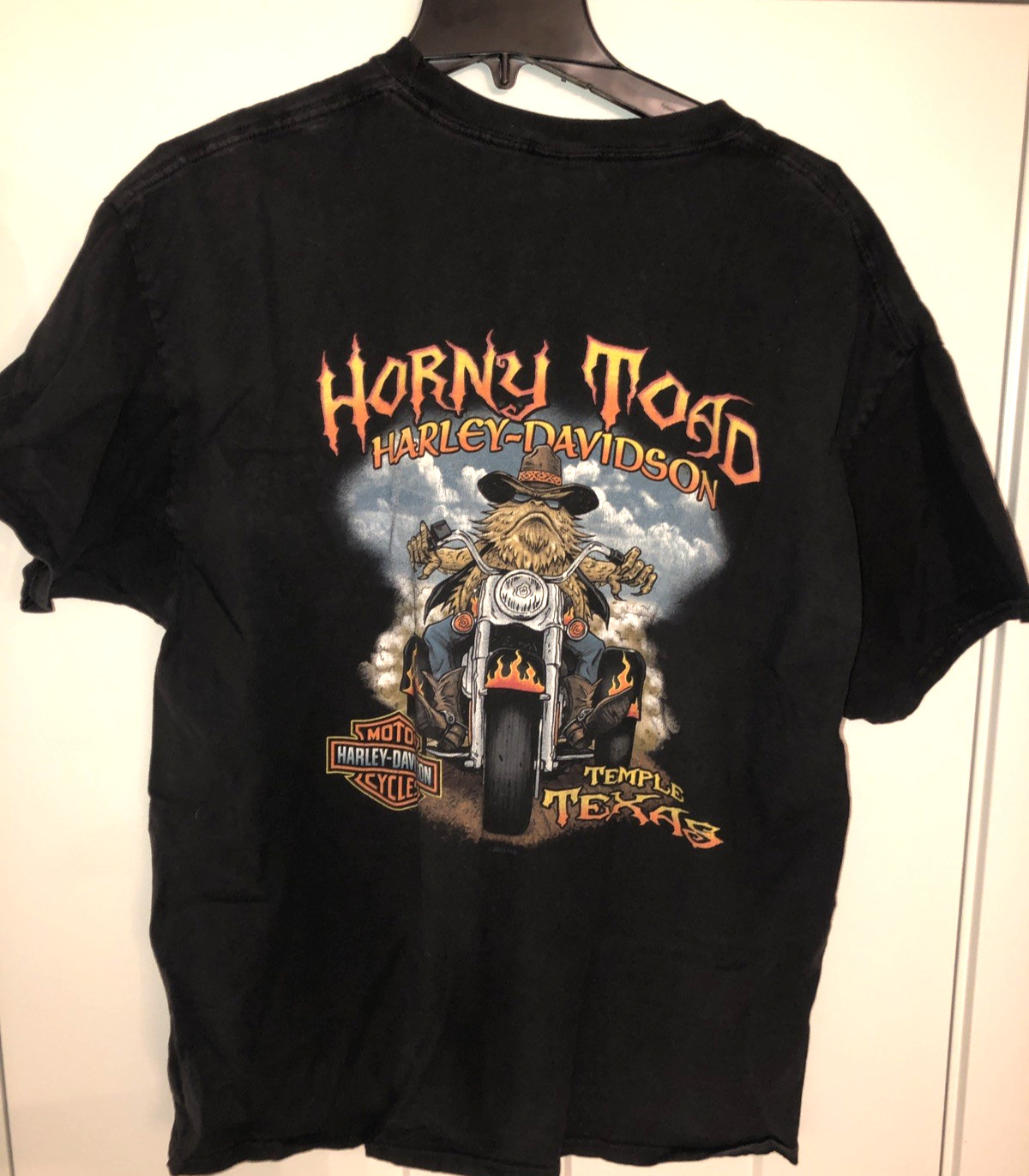 Harley Davidson Horny Toad Temple Texas Short Sleeve Vintage T- Shirt Size XL