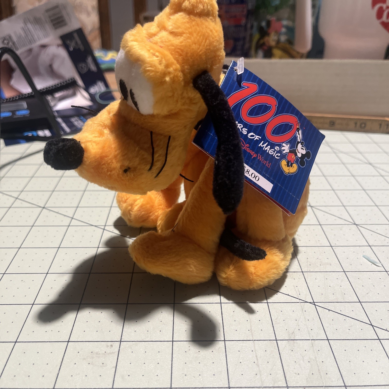 Vintage 2001 Disney World 100 Years of Magic Pluto Bean Bag Plush 8