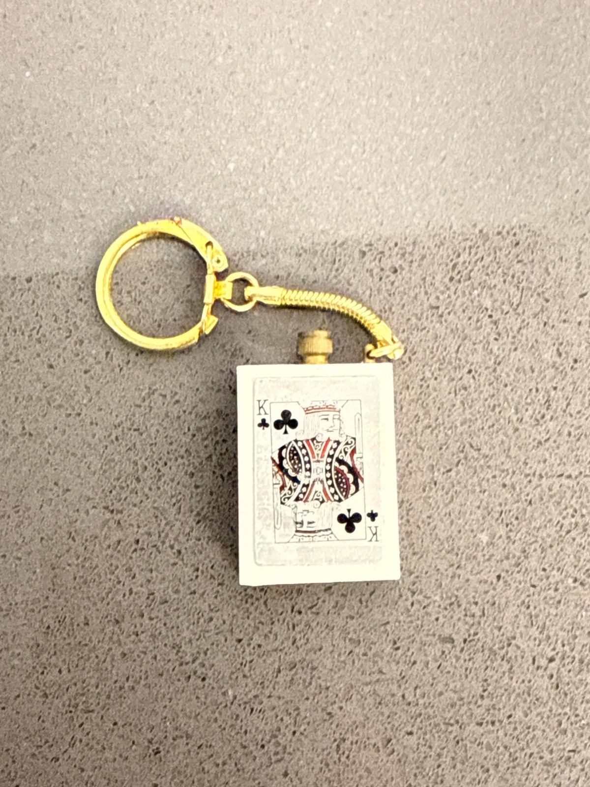 Vintage 1970s Permanent Match Lighter King of Clubs Playing Card Hong Kong