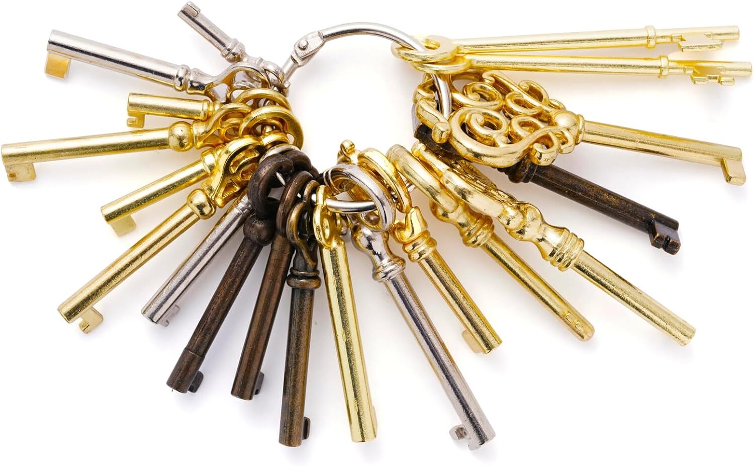 19PCS Universal Skeleton Keys Replacement for Vintage Furniture Old Style Cabine