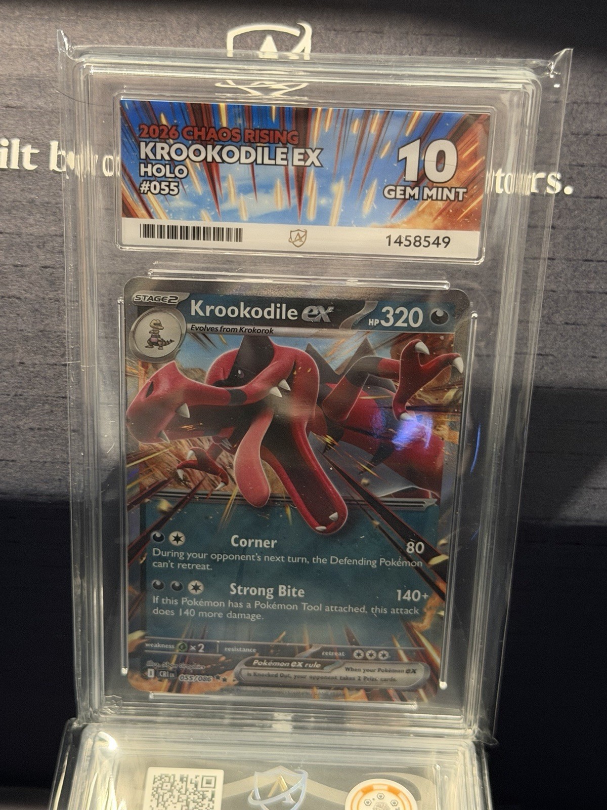 Krookodile Ex Choas Riding Ace 10 Perfect Subgrades