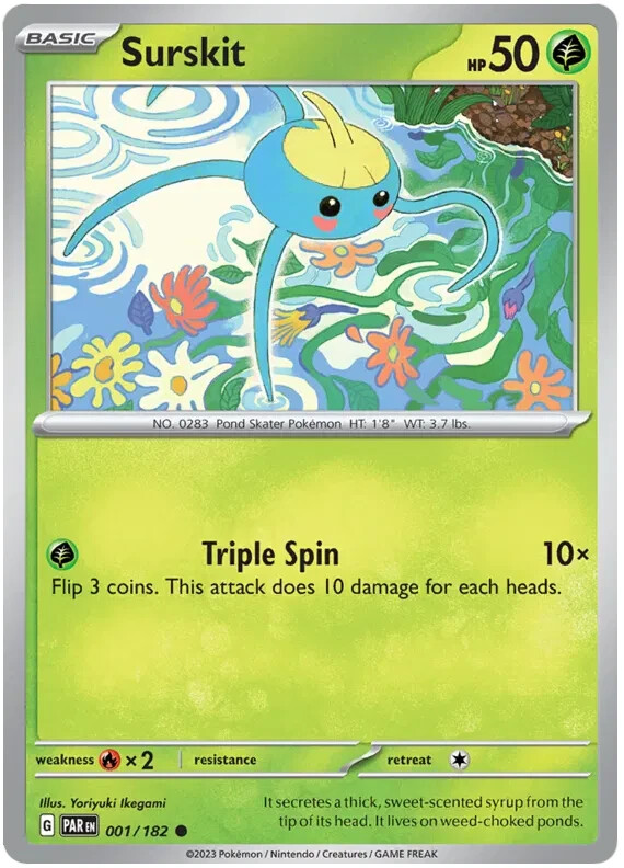Pokemon Paradox Rift PAR EN Single Cards No Holo Near Mint In Sleeve
