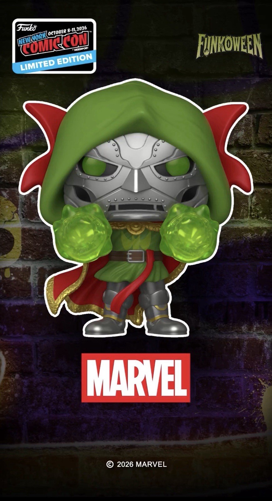 Funko POP Marvel Sorcerer Supreme Doom Official NYCC 2026 Exclusive PRESALE
