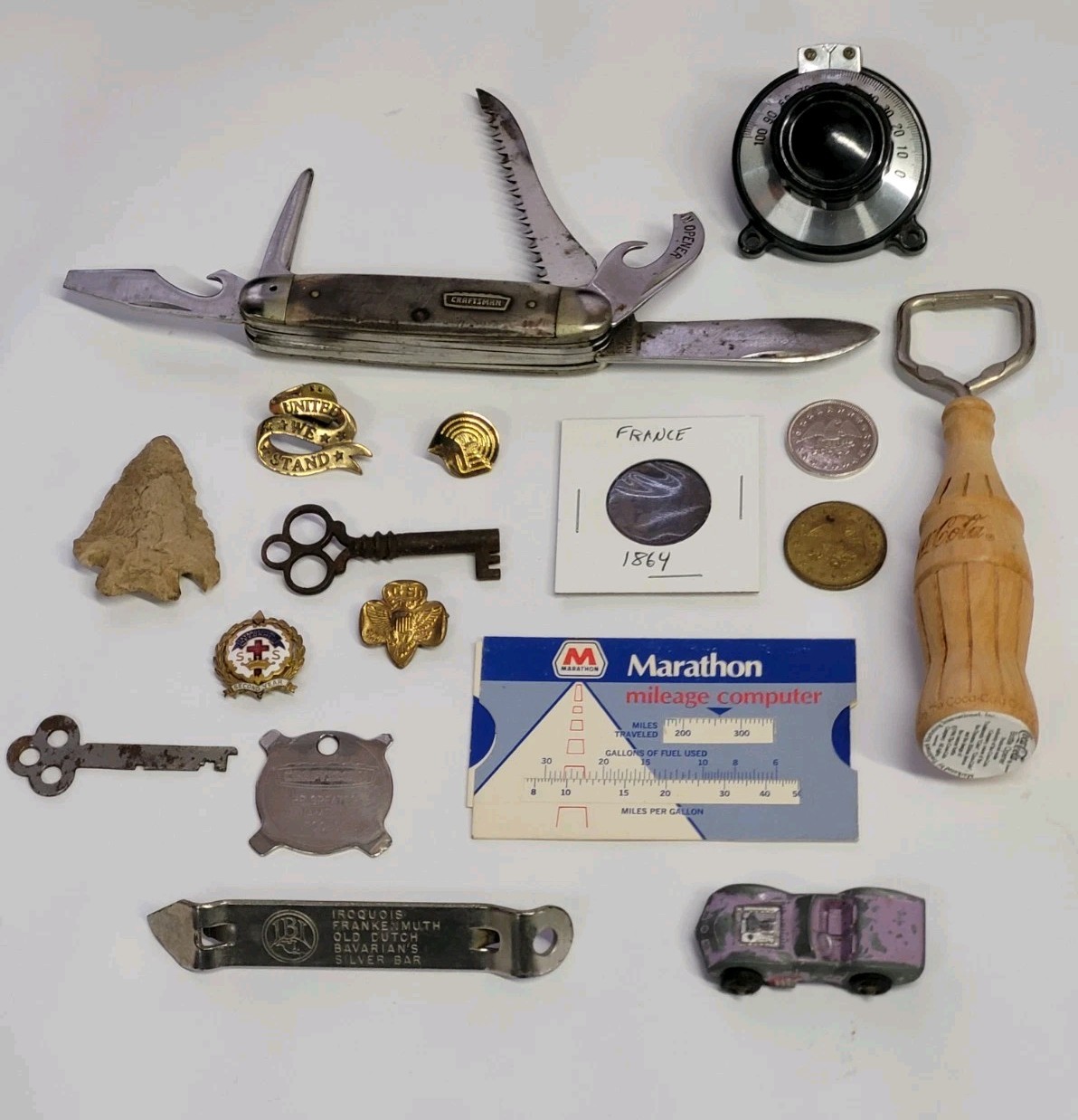 Grandpa's  JUNK DRAWER LOT  Vintage Collectibles for Parts/Repair/Resell/Display