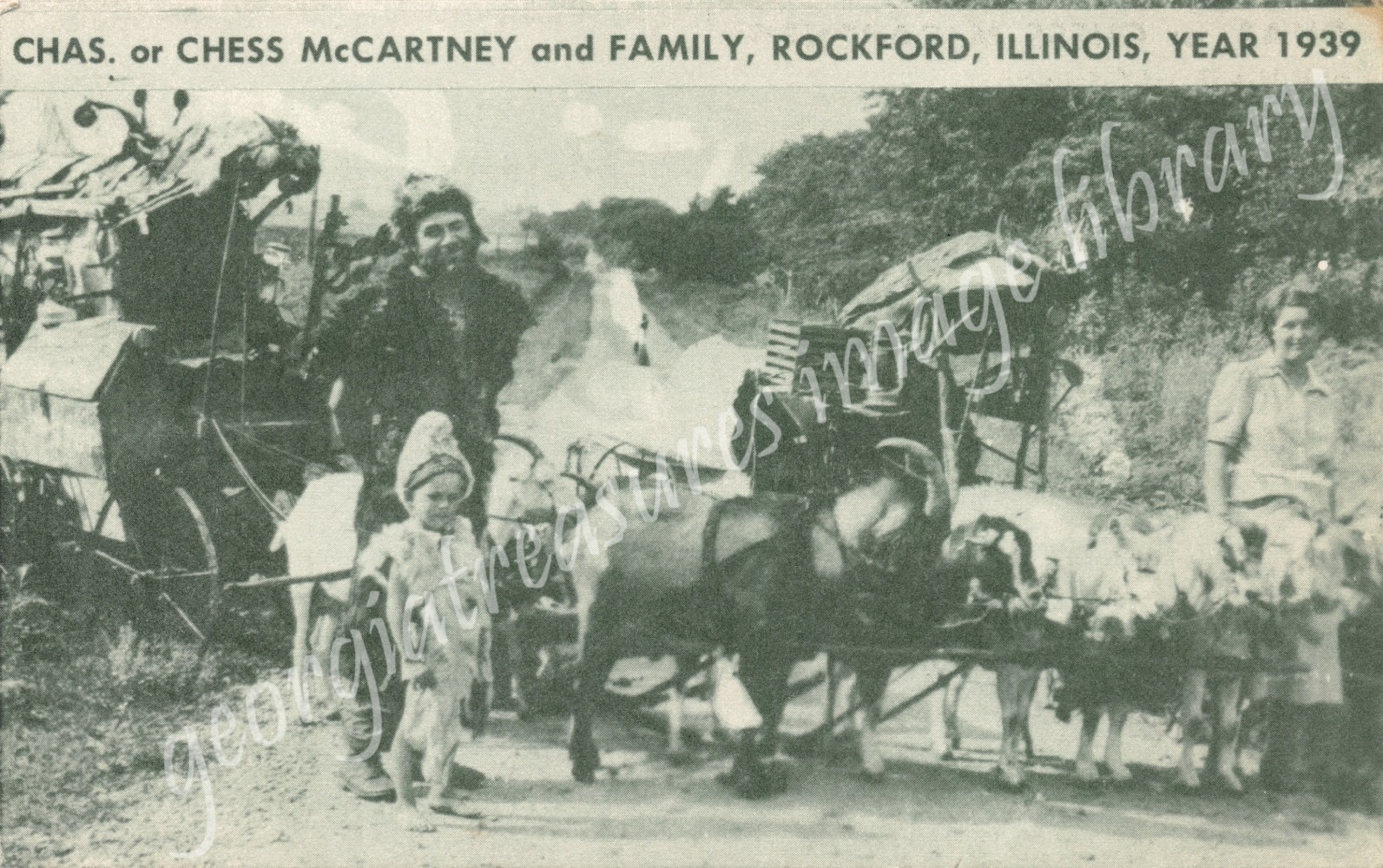 GA~GEORGIA~JEFFERSONVILLE~GOAT MAN CHESS MCCARTNEY & CARAVAN 1939 ROCKFORD ILL