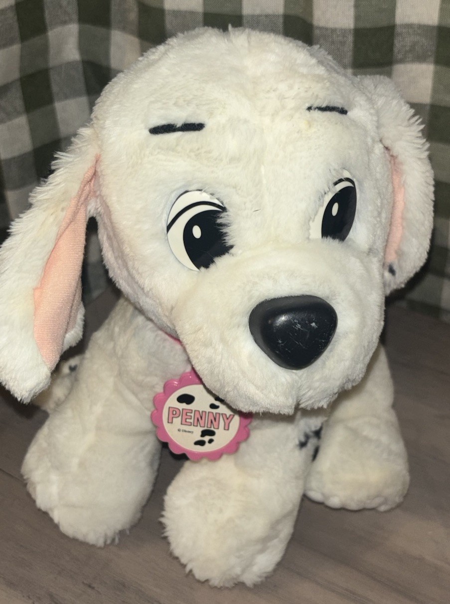 Mattel 1991 Disney 101 Dalmatiains Puppy dog Plush stuffed toy PENNY 12\