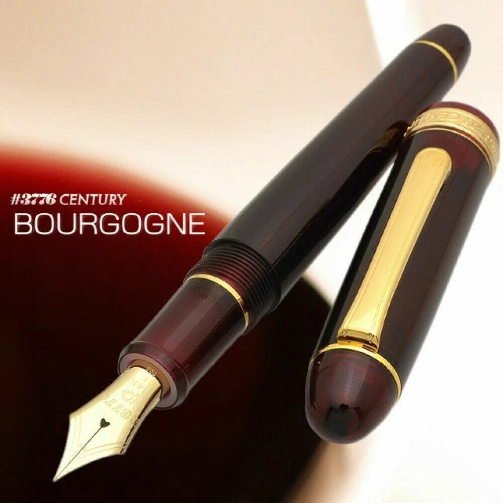Platinum New #3776 CENTURY Fountain Pen Bourgogne  Fine Nib PNB-15000p