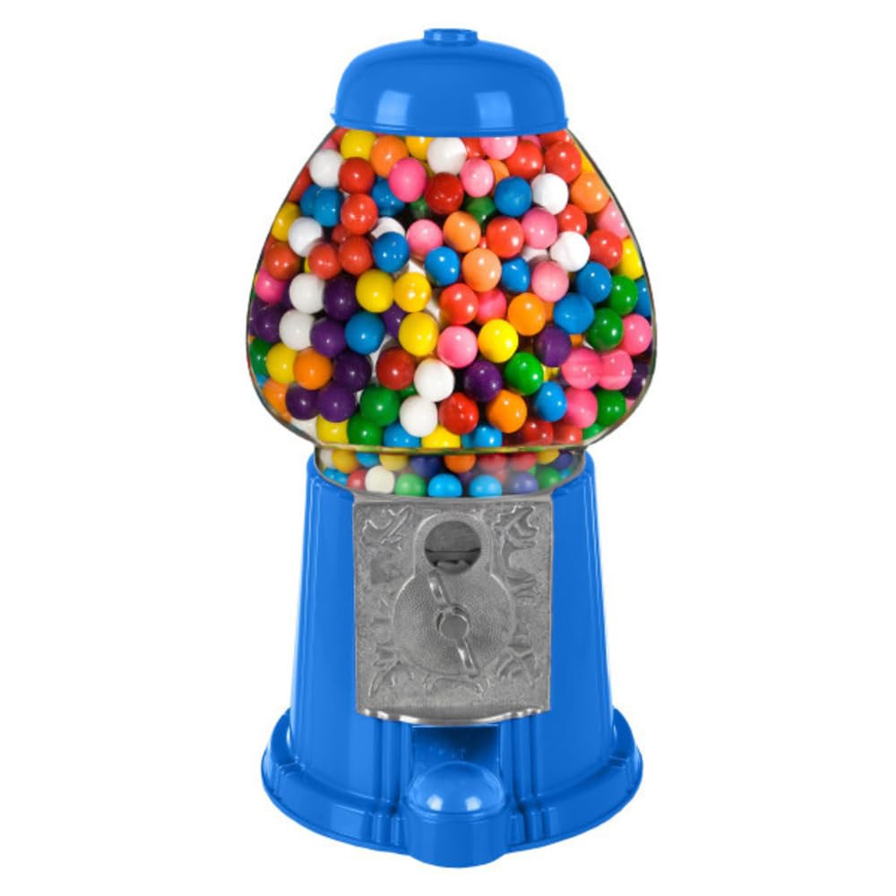 Popcorn Gumball Machine with Coin Bank, Blue, 15” | Vintage