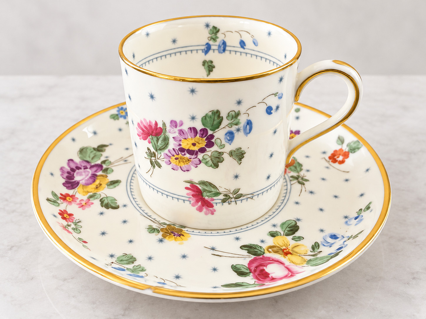 Royal Worcester Astral Bone China Teacup & Saucer Made in England Vintage