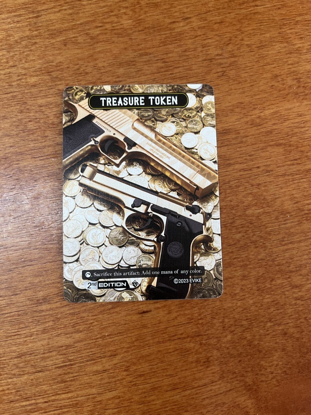 Evike collectible Treasure Token card. Weapons cache 2023. Mint condition