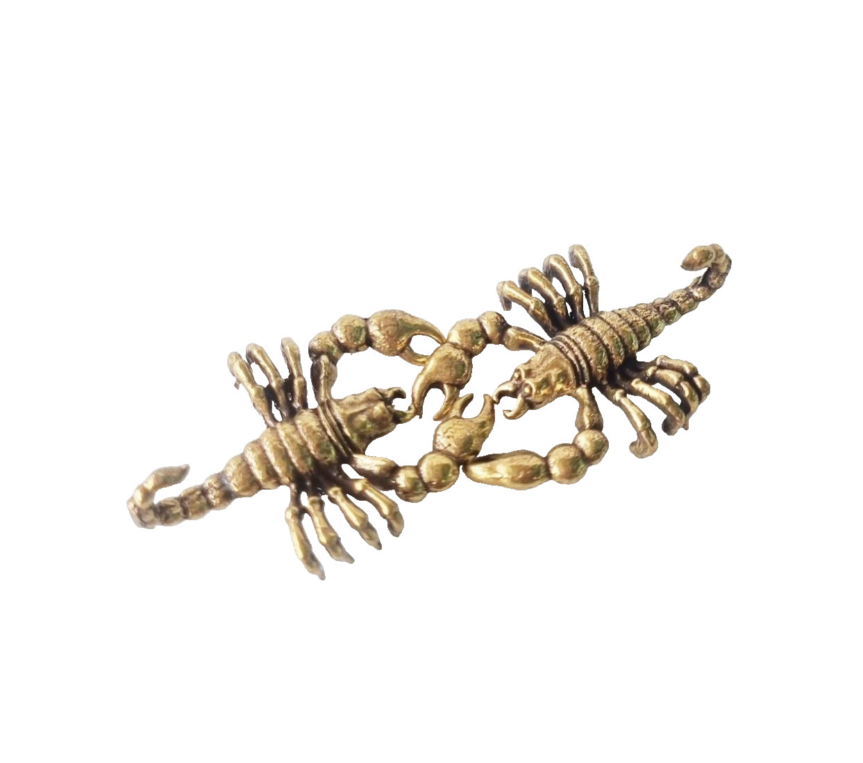 1 Vintage Animal Scorpion Figurine Statue Decor Collect Zodiac Scorpio Gold Mini