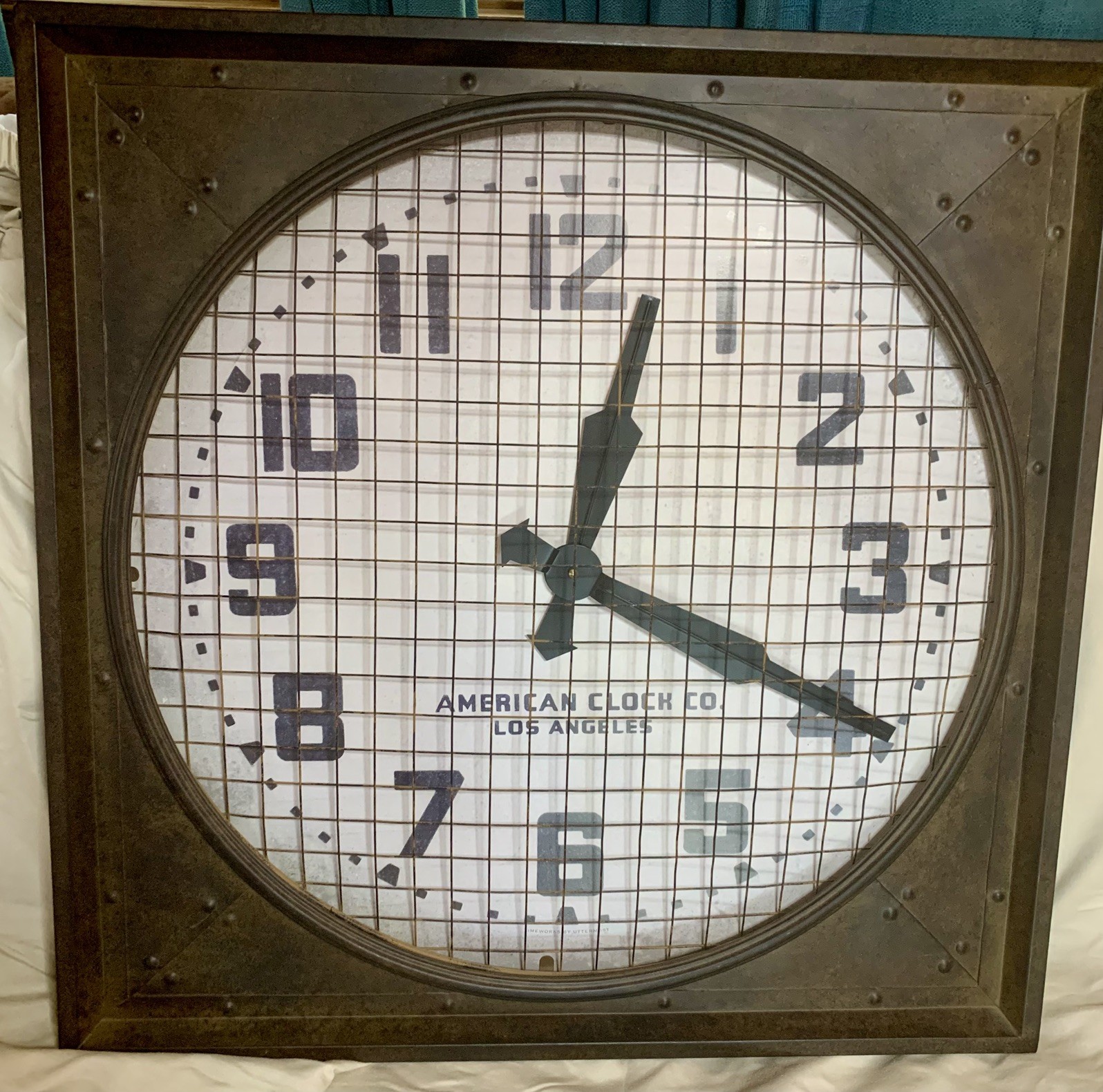 26.5” Large American Clock Company Co Los Angeles CA Wall Clock Warehouse Clock