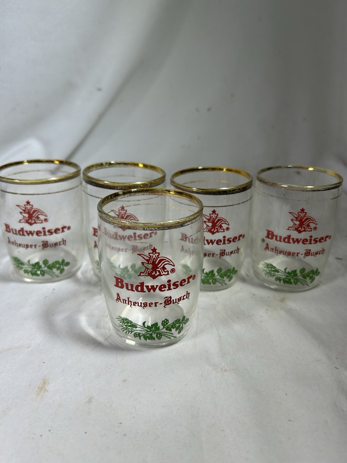 Set 5 Vintage Budweiser 3.25