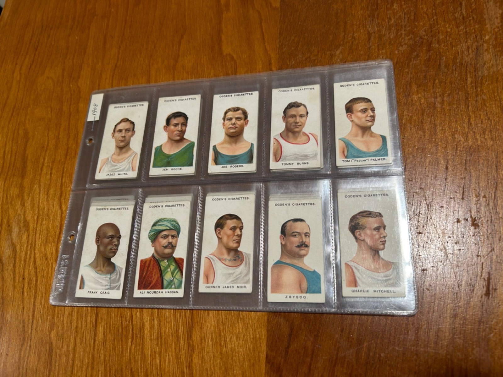 RARE 1908 Ogden's Pugilists & Wrestlers Tobacco SET 50 Cards Joe Gans ATTELL etc