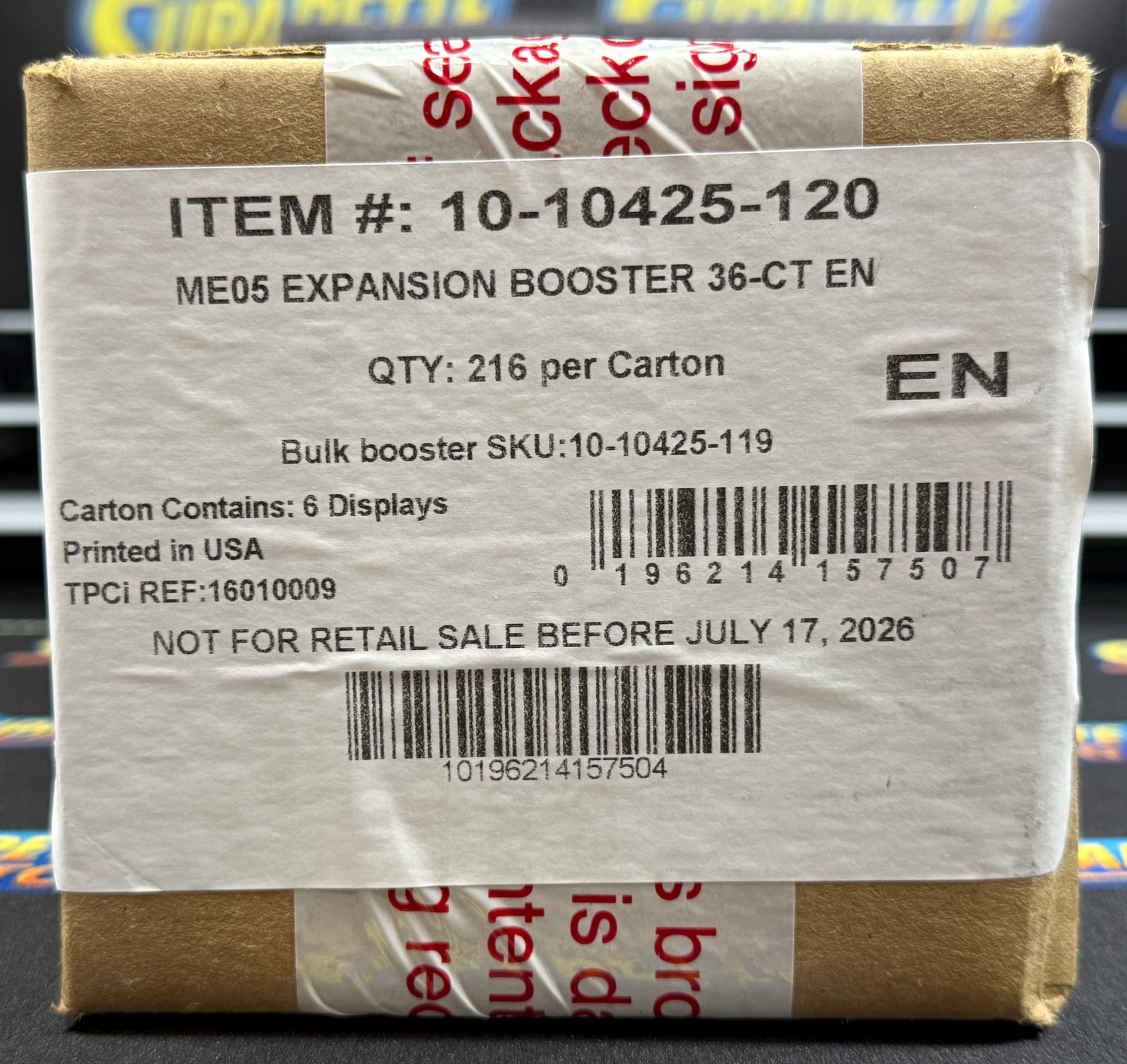 Pokemon Pitch Black Booster Box Case Sealed