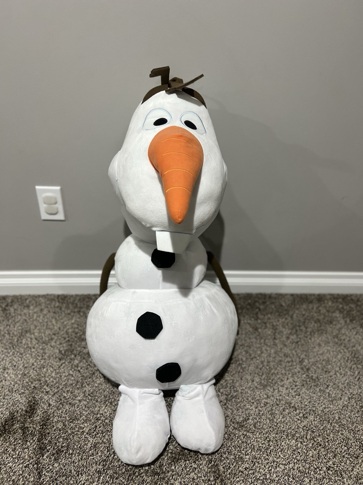 Disney Frozen Olaf  HUGE 36” Plush Minky Glitter Snowflakes Giant Big Stuffed A+