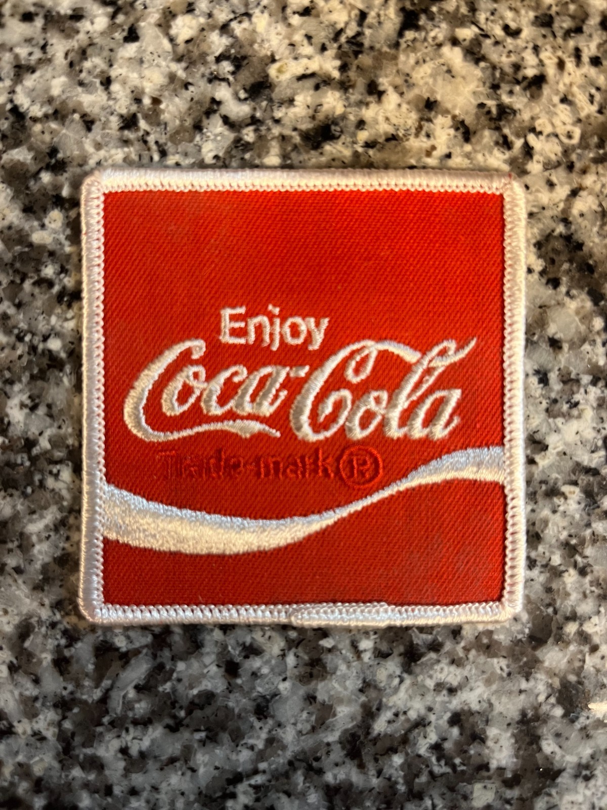 ENJOY COCA COLA Vintage 1970s 1980s Embroidered Iron On Uniform Patch 3