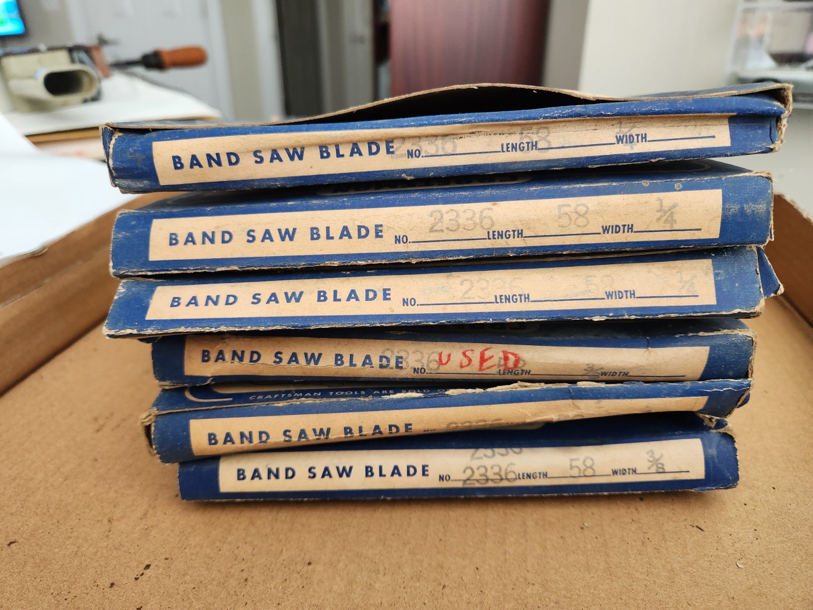 SIX VTG NEW OLD STOCK Sears Craftsman Band Saw Blade 2336 Fine Tooth 58