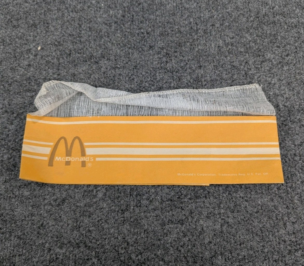 Vintage 1960\'s 1970\'s McDonald\'s Employee Paper Hat Cap Yellow NOS Never Used