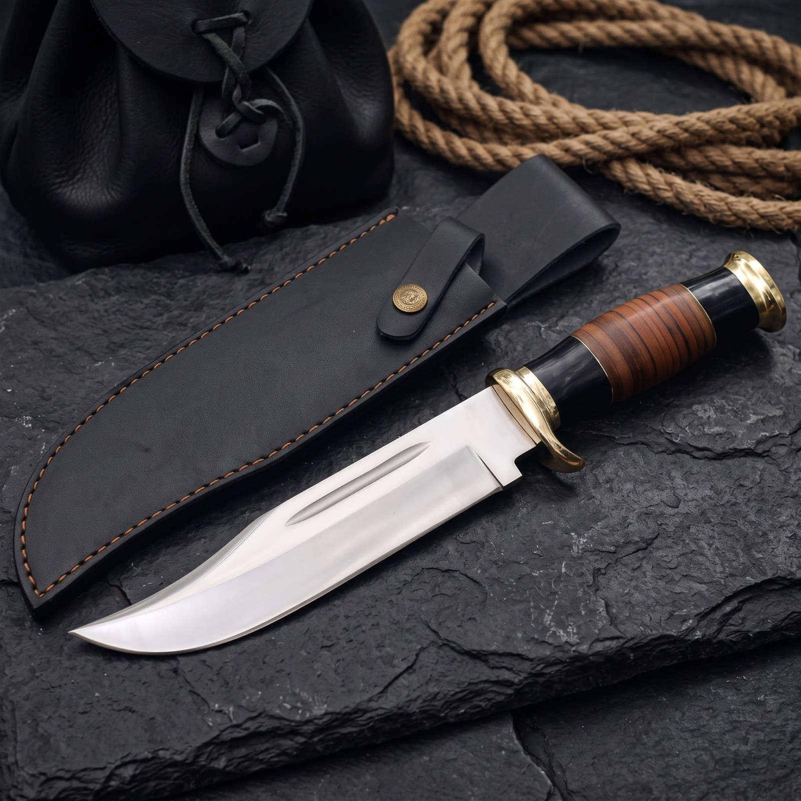 Custom Bowie Hunting Knife 12\