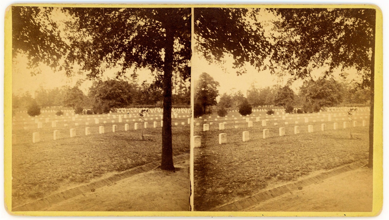 GEORGIA STEREOVIEW - Civil War - Andersonville Cemetery - CF Daniels 1880s RARE