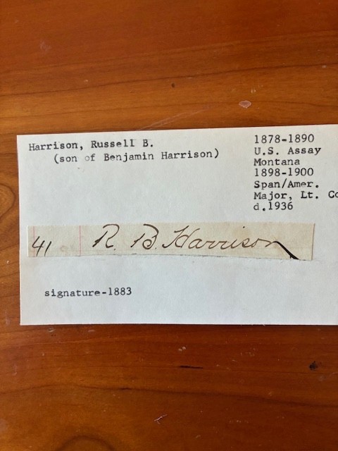 Yellowstone, Montana, Wyoming Territory autographs, R.B. Harrison, Scouts, 1883