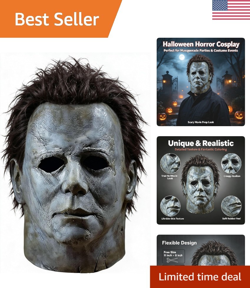 Detailed Michael Myers Mask - Ideal for Masquerade Parties & Halloween Events