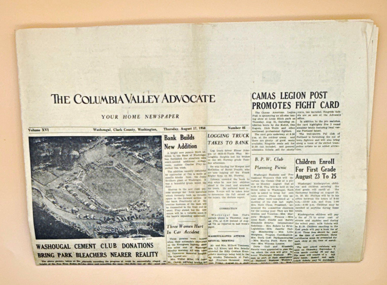 The Columbia Valley Advocate Old Archive Newspaper Aug 23, 1950 - Washougal, WA