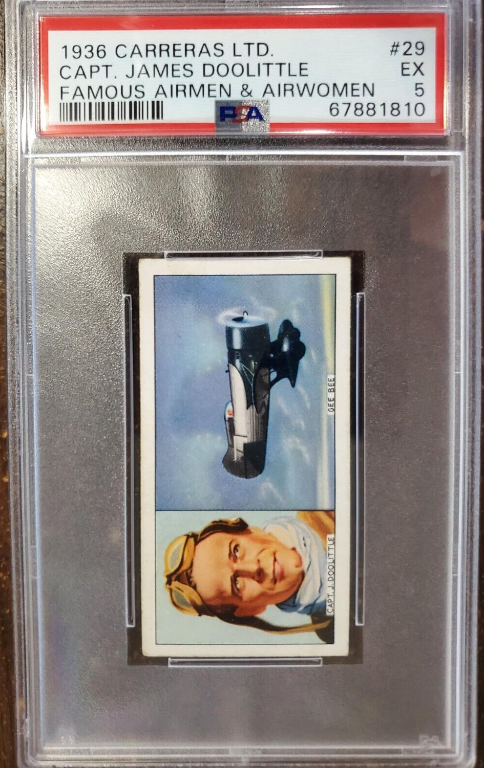 1936 Carreras Ltd - Famous Airmen #29 - Captain James Doolittle - PSA 5...