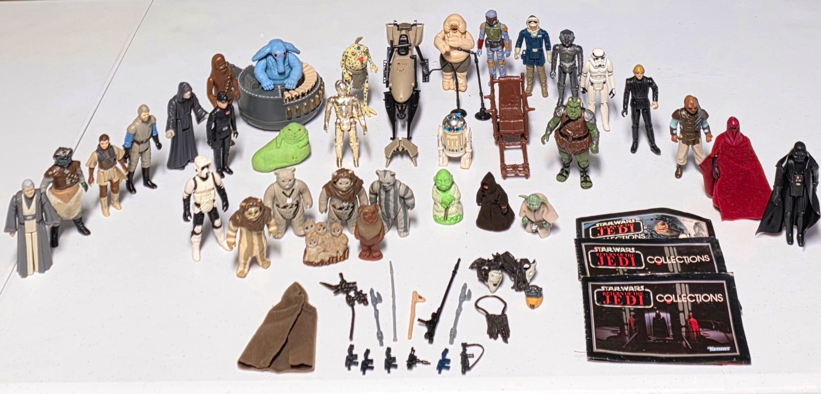 Vintage 1980's Kenner Star Wars Mixed Lot Figures w/ Accessories Vader Luke Fett
