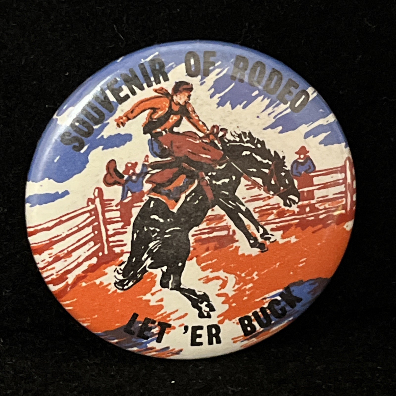 Vintage 1950’s Souvenir of RODEO Let Er Buck 1.75
