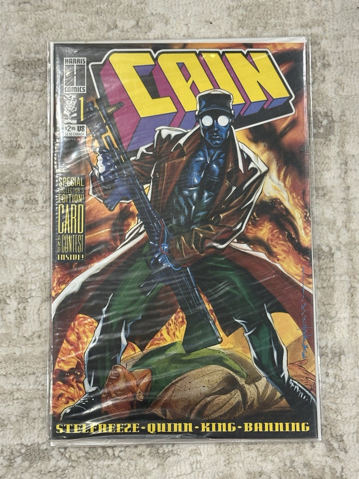 Cain #1 Harris Comics Special Collector\'s Edition Sealed Polybag With Cards NM