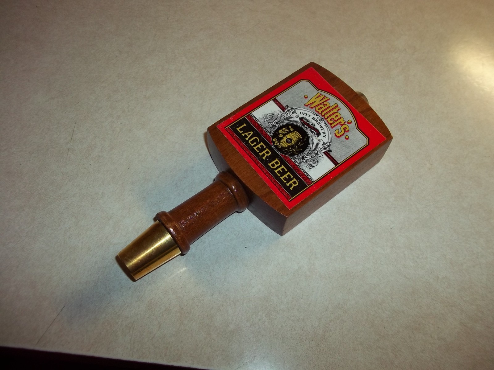 Vintage WALTER'S BEER TAP KNOB HANDLE Eau Claire Wisconsin Wi Bar Tavern Saloon