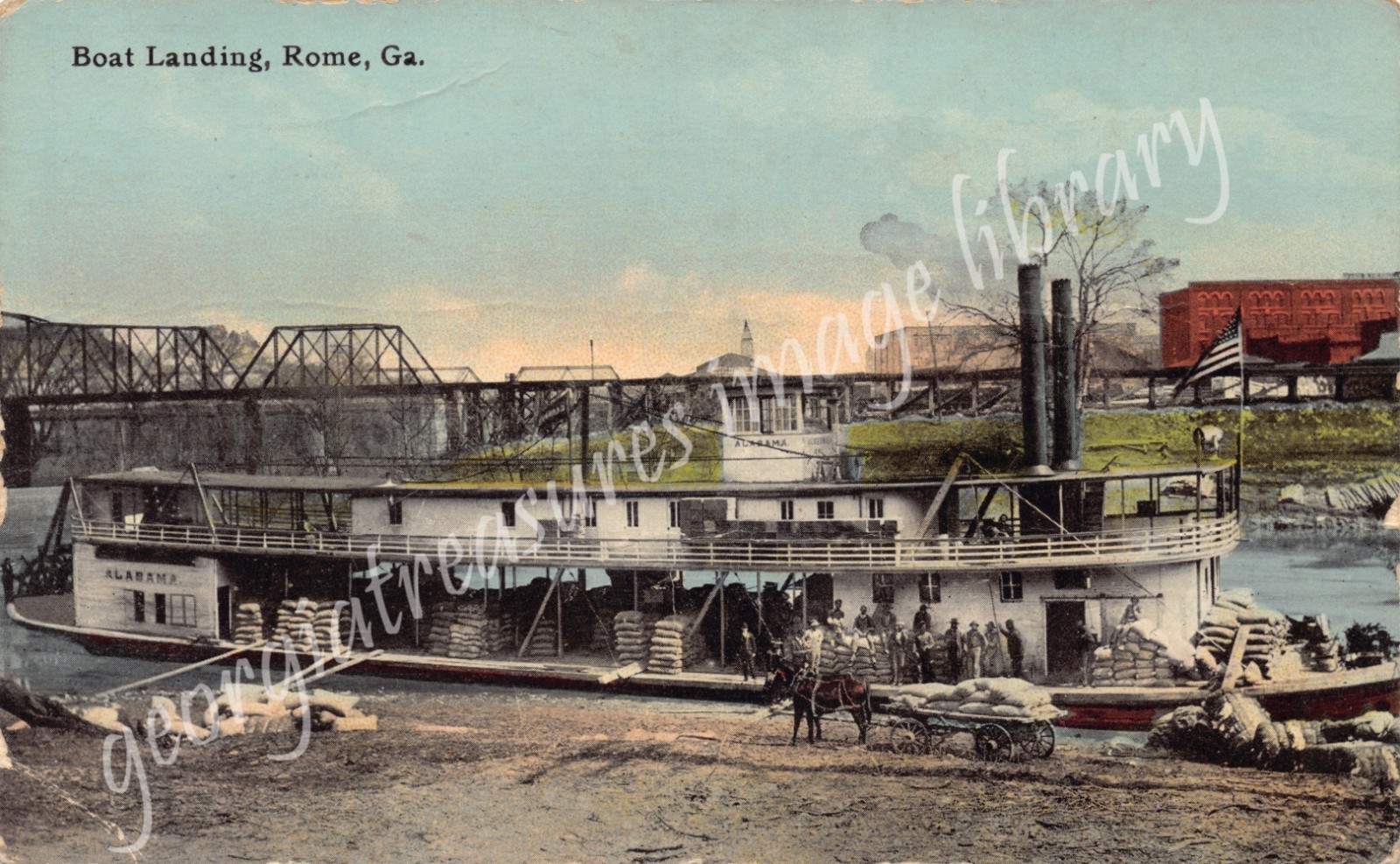 GA~GEORGIA~ROME~BOAT LANDING~STEAMER 