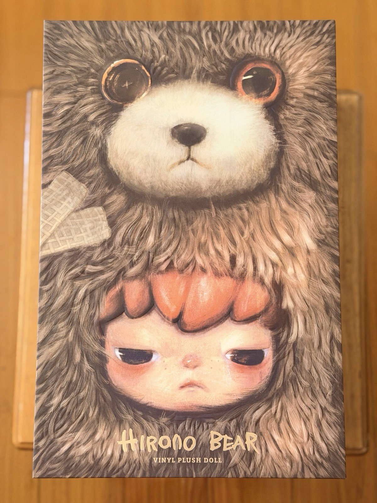 POP MART HIRONO Bear Vinyl Plush Doll Gray Beige Vinyl Polyester Animation New