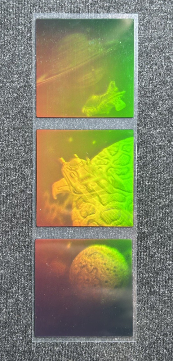 Carlton Vintage 3-D Holograms Space Planets Stickers Sheet - 3 Stickers / Sheet