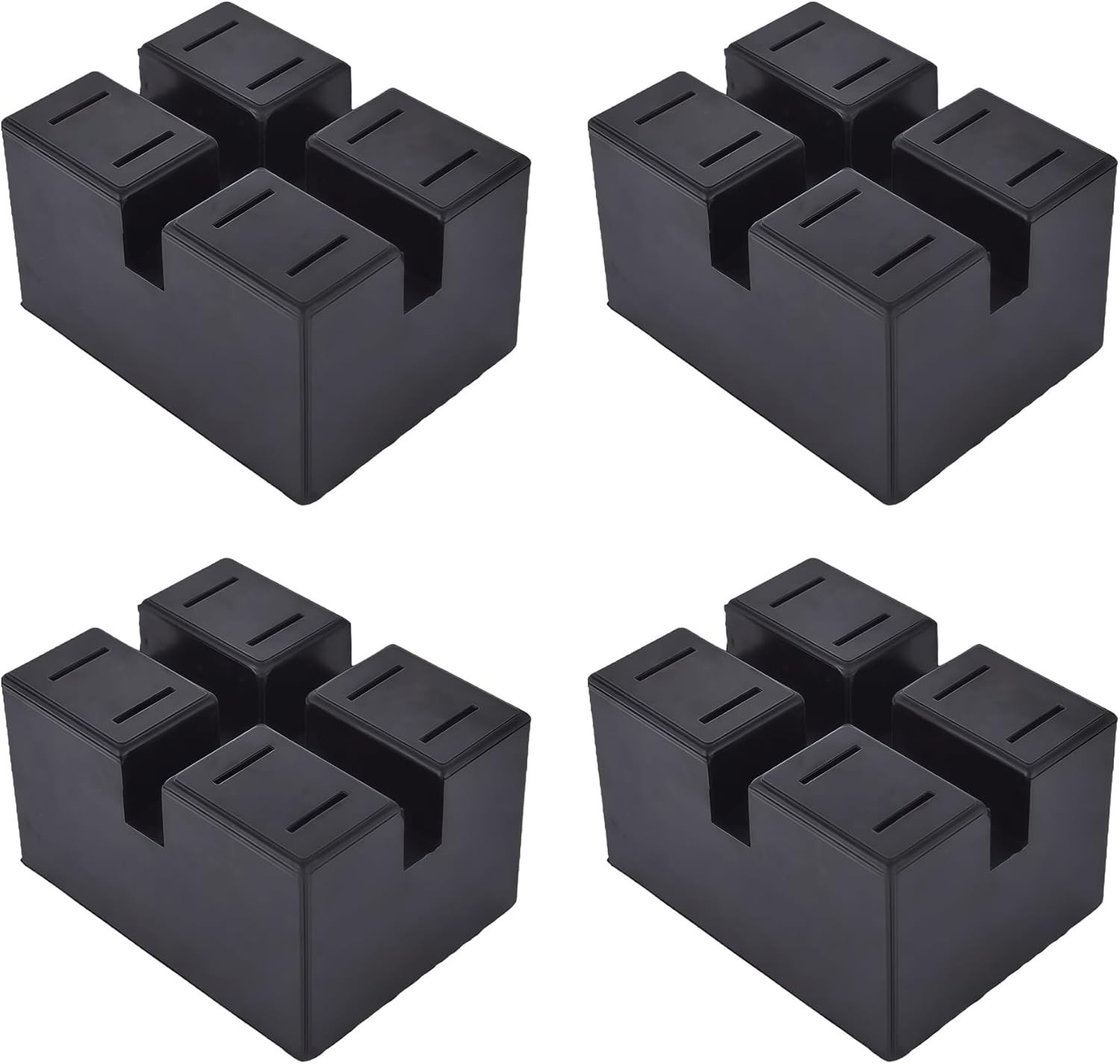4 Pack Pinch Weld Jack Pads, Solid Rubber Lift Block Spacer, Universal Heavy....